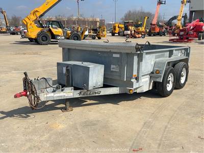 2017 Felling FT-10DT- Gas-G 10' T/A Hydraulic Utility Dump Trailer Honda bidadoo