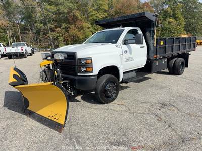 2022 Chevrolet Silverado 5500 HD 4WD Steak Body Snow Plow Truck Diesel bidadoo
