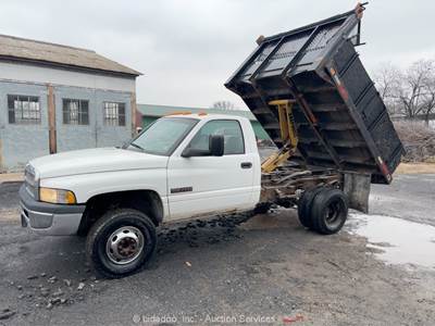 2002 Dodge Ram 3500 2.5 Yard S/A Dump Flatbed Truck Cummins 5.9L Diesel bidadoo