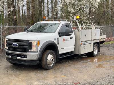 2017 Ford F-550 4WD Dually Service Flatbed Equipment Pickup Truck 6.7 V8 bidadoo