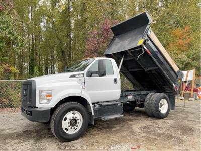 2018 Ford F-750 S/A Dually 5 Yard Hydraulic Lift Dump Truck 6.8L V10 A/T bidadoo