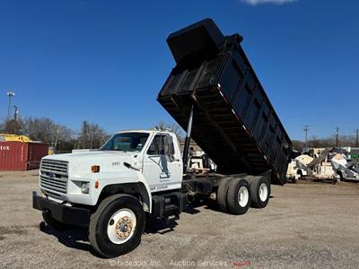 Ford FT900 20-Yard 18' Box T/A Dump Truck PTO Cummins Diesel 10-Speed MT bidadoo