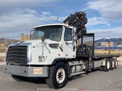 2016 Freightliner 114SD Tri/A Hiab Knuckle Boom Crane Truck PTO bidadoo -Repair