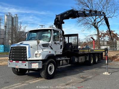 2016 Freightliner 114SD Tri/A Hiab Knuckle Boom Crane Truck PTO bidadoo -Repair