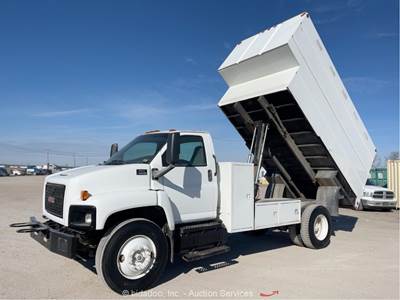 2006 GMC C8500 S/A Hydraulic Dump Bed Forestry Box Truck Landscaping PTO bidadoo