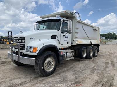 2004 Mack CV713 Granite Tri Axle Dump Truck 10 Speed Diesel Tarp PTO bidadoo