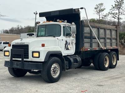 2002 Mack RD688S T/A 14 Yard Dump Truck Tractor E-7 350 8LL PTO Tarp bidadoo
