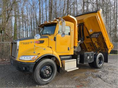 2006 Peterbilt 335 S/A 6.5 YD Hydraulic Dump Bed Truck Caterpillar A/T bidadoo