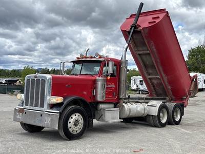 2008 Peterbilt 389 T/A 12 Yard Dump Truck High Lift Tailgate PTO M/T CAT bidadoo