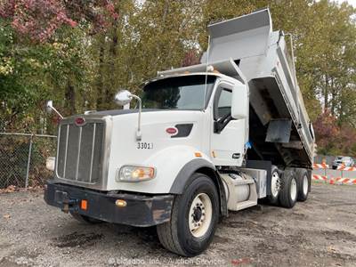 2015 Peterbilt 567 Tri/A 17 yd Dump Truck PTO M/T Cummins HIgh Lift Gate bidadoo