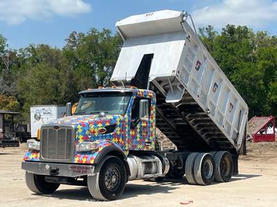 2017 Peterbilt 567 T/A 24 Yard Dump Truck PTO Cummins Diesel A/T Tarp bidadoo