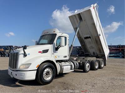2016 Peterbilt 579 Tri-Axle Semi Tractor Dump Truck Cummins Diesel A/T bidadoo