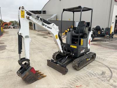 2022 Bobcat E20 Compact Hydraulic Excavator Backhoe Blade Bucket Aux bidadoo