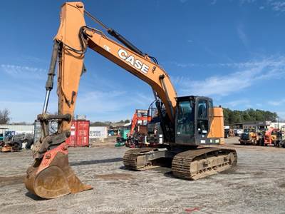 2019 Case CX245D SR Crawler Excavator Trackhoe Cab AC Aux Hyd Q/C Bucket bidadoo