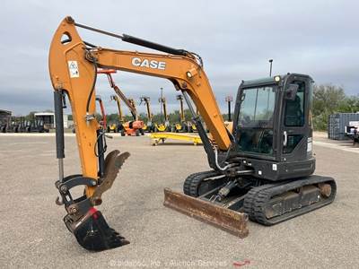 2019 Case CX60C Excavator Rubber Tracks Cab A/C Aux. Hydraulics Thumb bidadoo