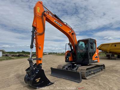 2023 Develon DX140LCR-7 Excavator Trackhoe Aux Hyd Q/C Blade Doosan bidadoo -New