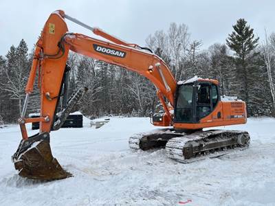 2015 Doosan DX225LC-3 Hydraulic Excavator A/C Cab Aux Hyd Thumb Bucket bidadoo