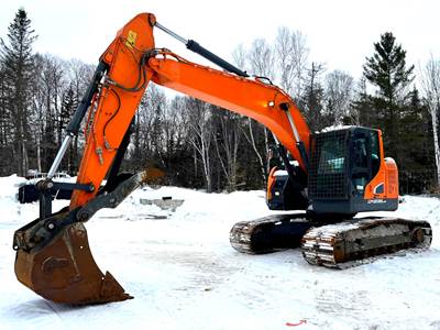 2020 Doosan DX235LCR-5 Excavator Trackhoe Cab A/C Aux Hyd Thumb Bucket bidadoo