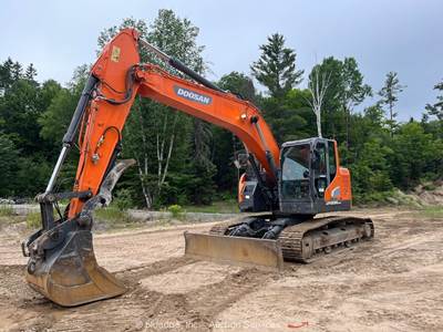 2020 Doosan DX235LCR-5 Excavator Trackhoe Dozer Cab A/C Aux Hyd Thumb QC bidadoo