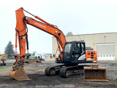2017 Hitachi ZX160LC-6N Excavator Trackhoe Cab Aux Hyd Thumb Q/C Buckets bidadoo