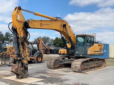 2019 Hyundai HX300L Hydraulic Excavator Trackhoe Cab A/C Aux Hyd Cummins bidadoo