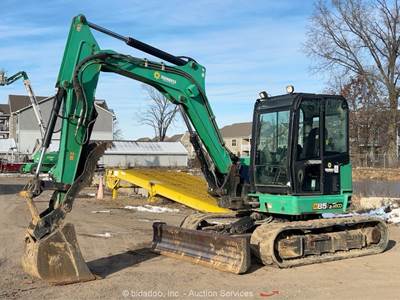2018 JCB 85Z-1 Hydraulic Excavator Rubber Track Backhoe A/C Cab Aux Hyd bidadoo