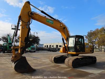 2017 JCB JS220LC Hydraulic Excavator Aux Hyd Thumb A/C Trackhoe bidadoo -Repair