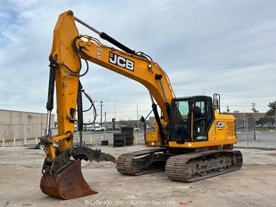 2020 JCB JS220XLC Hydraulic Excavator Trackhoe A/C Cab Aux Bucket Thumb bidadoo