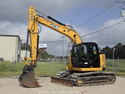 2023 JCB JZ141LC Hydraulic Excavator Trackhoe Aux Hyd Thumb Blade Bucket bidadoo