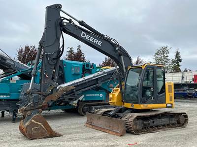 2020 John Deere 135G Excavator Trackhoe Dozer Cab A/C Aux Hyd Q/C Bucket bidadoo