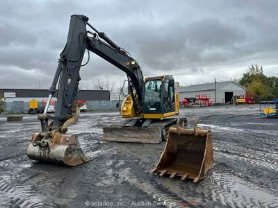 2019 John Deere 135G Excavator Trackhoe Dozer Cab Aux Hyd Thumb Bucket bidadoo