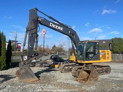 2018 John Deere 160G LC Excavator Trackhoe Cab Aux Hyd Q/C Thumb Buckets bidadoo