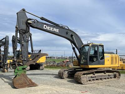 2011 John Deere 200D LC Hydraulic Excavator Aux Hyd Thumb A/C Cab Q/C bidadoo