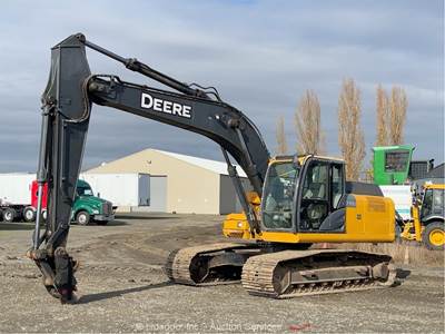 2014 John Deere 210G Hydraulic Excavator Trackhoe Cab Thumb Q/C Aux Hyd bidadoo