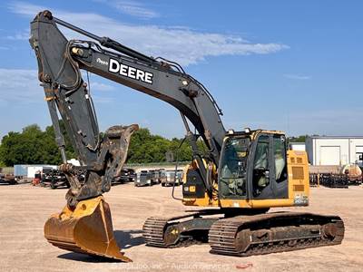 2014 JohnDeere 245G Excavator Trackhoe Aux Hyd Thumb Q/C Bucket Isuzu bidadoo