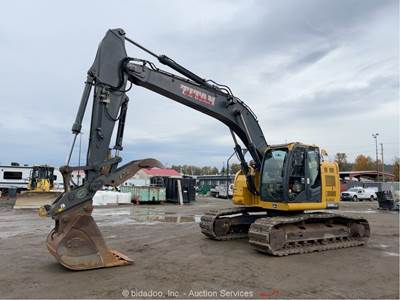 2014 John Deere 245G LC Excavator Trackhoe Cab Aux Hyd Thumb Q/C Isuzu bidadoo