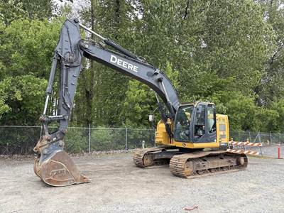 2020 John Deere 245G LC Excavator Trackhoe Aux Hyd Q/C Bucket Cab Isuzu bidadoo