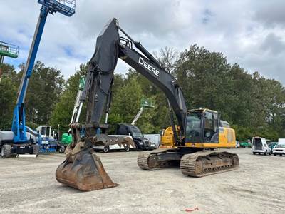 2016 John Deere 300G Enclosed Cab Hydraulic Excavator Trackhoe Thumb A/C bidadoo