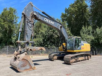 2014 John Deere 350G Excavator Crawler Trackhoe Cab AC Aux Hyd Q/C Thumb bidadoo