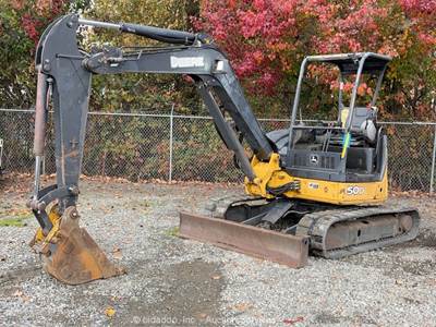2008 John Deere 50D Compact Excavator Crawler Backhoe Dozer Bucket Aux bidadoo