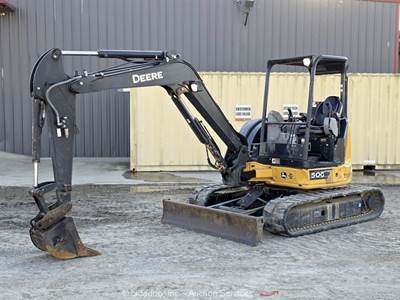 2021 John Deere 50G Hydraulic Compact Excavator Backhoe Bucket Blade Aux bidadoo