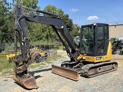 2023 John Deere 60G Excavator Trackhoe Thumb Aux Hyd Tilt Bucket Cab A/C bidadoo