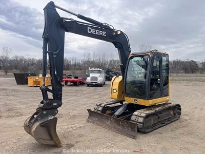 2013 John Deere 75D Mini/Midi Excavator Cab Rubber Track 29" Bucket Q/C bidadoo