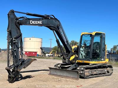 2015 John Deere 85G Midi Excavator Backhoe Dozer Aux Hyd Thumb Q/C Cab bidadoo