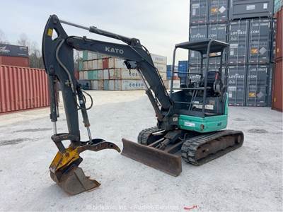 2018 Kato 35V4 Mini Hydraulic Excavator Backhoe Thumb Blade Bucket Aux bidadoo