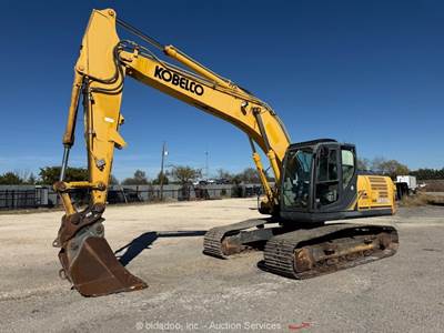 2017 Kobelco SK210LC Excavator Crawler Trackhoe Cab AC Aux Hyd QC Bucket bidadoo