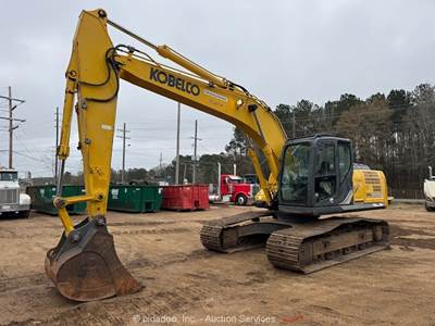 2018 Kobelco SK210LC Excavator Crawler Trackhoe Cab A/C Bucket Aux Hyd bidadoo