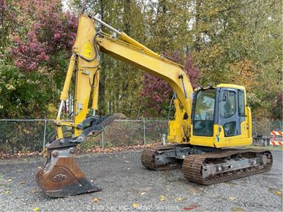 2014 Komatsu PC138USLC-10 Excavator Trackhoe Aux Hyd Thumb QC A/C Bucket bidadoo