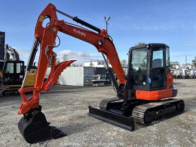 2020 Kubota KX155-5 Excavator Trackhoe Dozer Cab Q/C Aux Hyd Thumb A/C bidadoo
