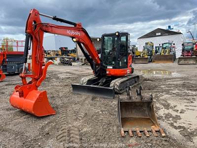 2019 Kubota U55-4 Excavator Cab Aux Hydraulics Trackhoe Q/C Thumb Bucket bidadoo